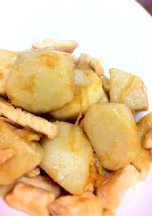 里芋と鶏肉のねぎしょうが炒め-レシピのメイン写真