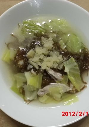 デトックススープ⑤キャベツともずく-レシピのメイン写真