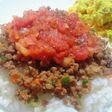 トマトでさっぱり☆豚そぼろ丼