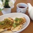 手作りナンのオープンカレーサンド