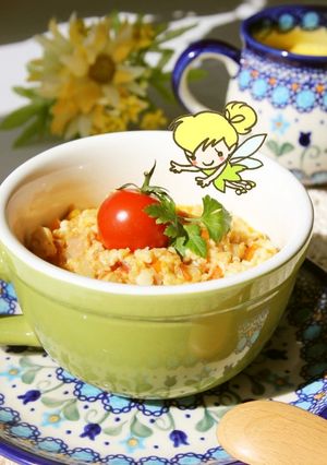 ツナ＊トマ＊チーズの炒り豆腐deCup飯-レシピのメイン写真