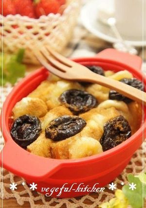 朝食にプルーンとバナナの紅茶プディング-レシピのメイン写真