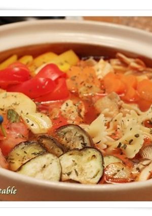 トマトバジル鍋-レシピのメイン写真