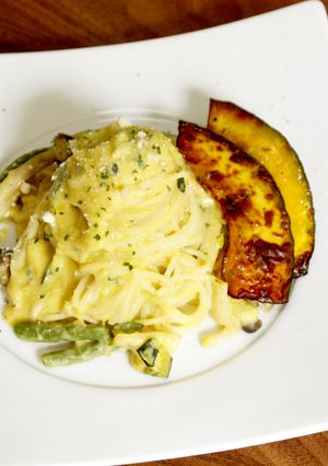 たっぷり白菜のカボチャクリームパスタ-レシピのメイン写真