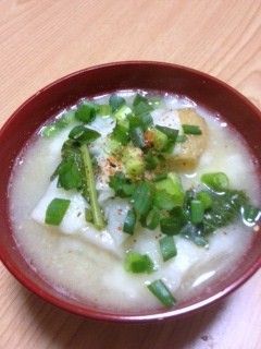 白い鯛焼きの切れ端でかぶの味噌汁だご汁風-レシピのメイン写真