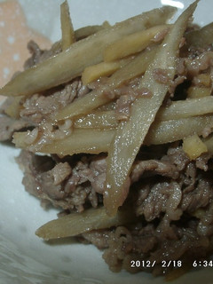 牛肉とゴボウの煮物-レシピのメイン写真