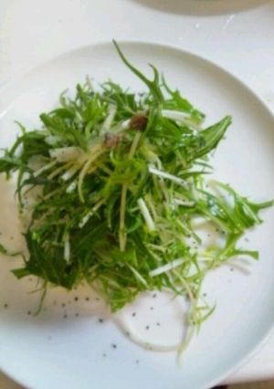 水菜のアンチョビのタワーサラダ-レシピのメイン写真