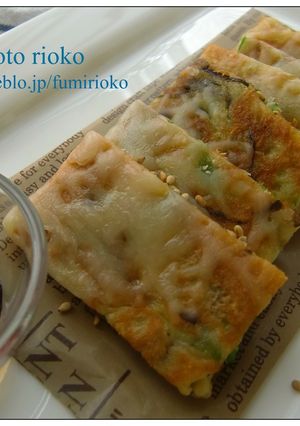 *ピーマンと塩昆布のチヂミ*-レシピのメイン写真