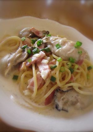 牡蠣とベーコンnoクリームパスタ-レシピのメイン写真
