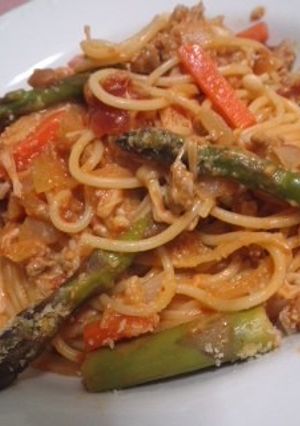 エノキとクリームチーズのトマトパスタ-レシピのメイン写真