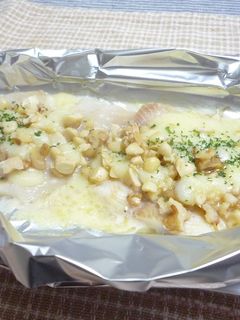白身魚のナッツ・チーズ焼き-レシピのメイン写真