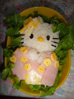 キャラ弁 着物キティちゃん-レシピのメイン写真