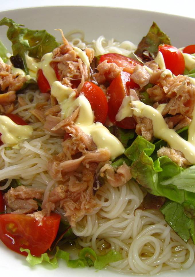 今すぐ食べたい！サラダそうめん-レシピのメイン写真