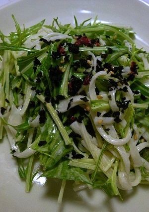 水菜とそうめんのサラダ-レシピのメイン写真