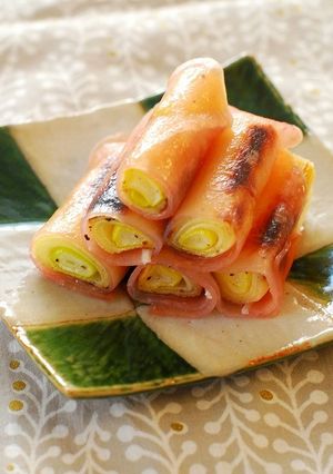 焼きネギのマリネ　生ハム巻き-レシピのメイン写真