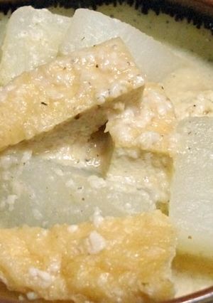 【杜氏のお袋流】大根と油揚げの味噌酒粕煮-レシピのメイン写真
