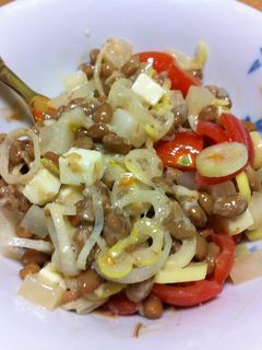 チーズin納豆サラダ-レシピのメイン写真