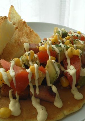 ホットケーキミックスでカフェ風ブランチ-レシピのメイン写真