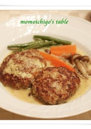 豆乳塩麹カレースープの煮込みハンバーグ-レシピのメイン写真