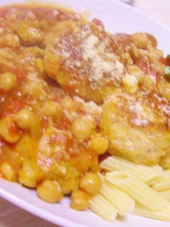 鶏肉のポルペッティーノ☆ひよこ豆ソースで-レシピのメイン写真