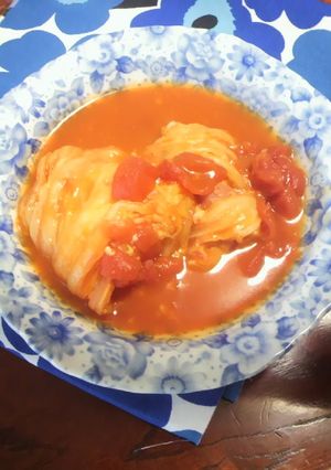 くるくる＊ロール白菜トマト煮♪-レシピのメイン写真