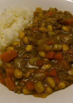 キーマ＆豆カレー-レシピのメイン写真