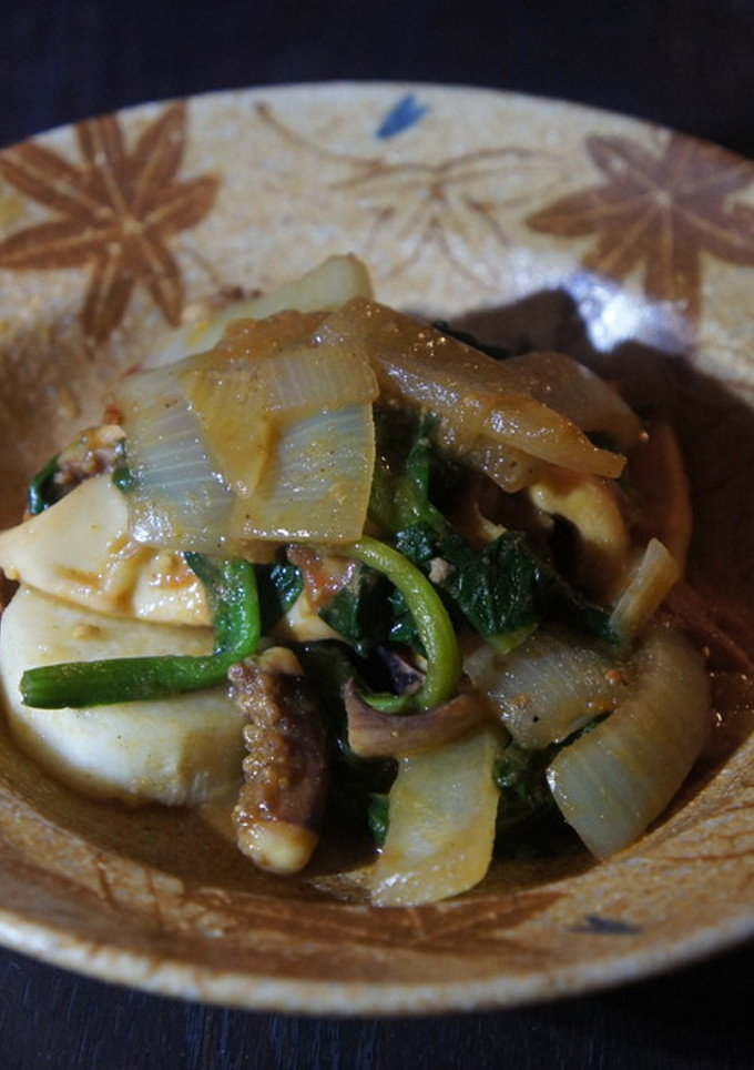 長いもとほうれん草のカレー炒め煮-レシピのメイン写真