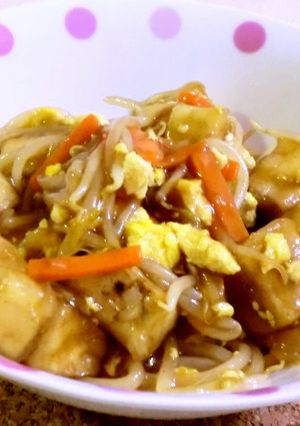 高野豆腐のもやしあんかけ-レシピのメイン写真