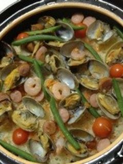 土鍋でパエリア-レシピのメイン写真
