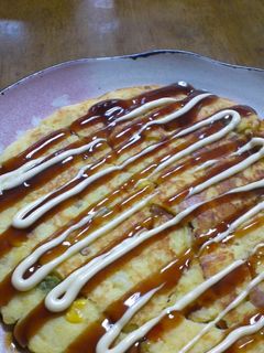 簡単!残ったポテトサラダでお好み焼き!?-レシピのメイン写真