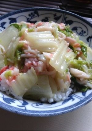 優しく染みる。白菜とカニカマのあんかけ-レシピのメイン写真