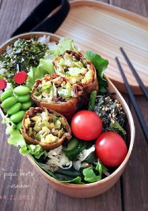 リメイク☆野菜炒めde☆お弁当春巻き☆-レシピのメイン写真
