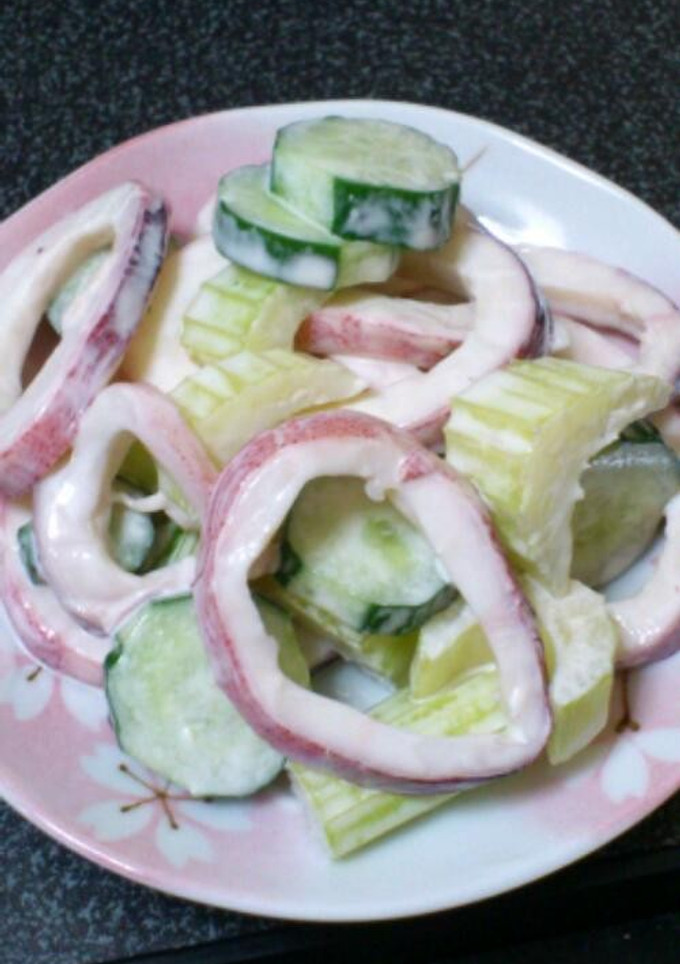 いかとセロリのマヨ醤油あえ-レシピのメイン写真