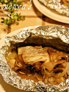 舞茸と鱈のホイル焼き♪味噌マヨソース-レシピのメイン写真