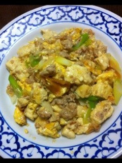 お豆腐の親子炒め-レシピのメイン写真