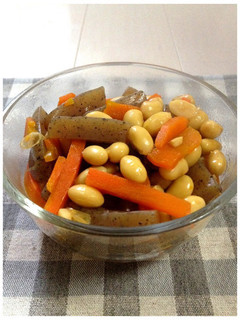 大豆人参こんにゃくの煮物 ダイエットにも-レシピのメイン写真