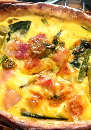 混ぜて焼くだけ！ヘルシーな豆乳キッシュ-レシピのメイン写真