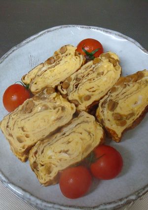定番メニューの納豆卵焼き♪-レシピのメイン写真