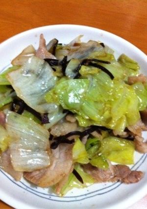 豚肉とレタスの塩吹き昆布の炒め物-レシピのメイン写真