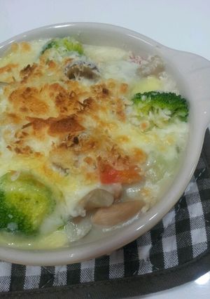 カレー粉を使ってシチューの残りドリア♡-レシピのメイン写真