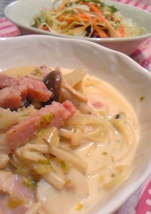 濃厚!きのことサワークリームのパスタ♪-レシピのメイン写真