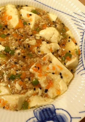 絹ごし豆腐と鶏ひき肉の彩りあん-レシピのメイン写真