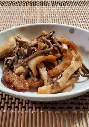 ぜんまいと油揚げと薩摩揚げの煮物-レシピのメイン写真