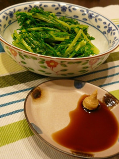 うちの水菜の食べ方~水菜の刺身?!-レシピのメイン写真