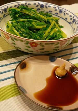 うちの水菜の食べ方～水菜の刺身？！-レシピのメイン写真