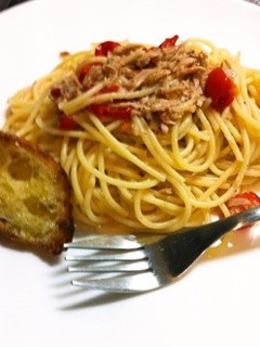 ミニトマトとツナのパスタ-レシピのメイン写真
