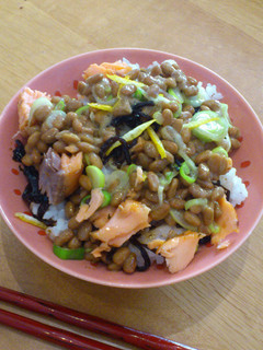 鮭納豆丼-レシピのメイン写真