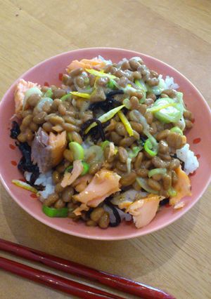 鮭納豆丼-レシピのメイン写真