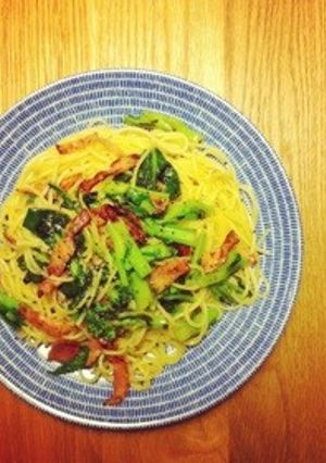 カリカリベーコンとはなっこりーのパスタ♪-レシピのメイン写真