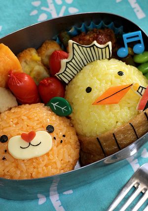 愛媛のゆるキャラ弁＊みきゃん＆バリィさん-レシピのメイン写真